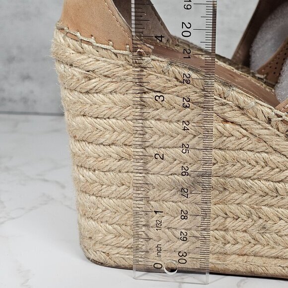 Marc Fisher Lannie Platform Espadrille Heel Ankle Strap Tan Women's 9 - Picture 12 of 14